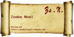 Zsebe Noel névjegykártya